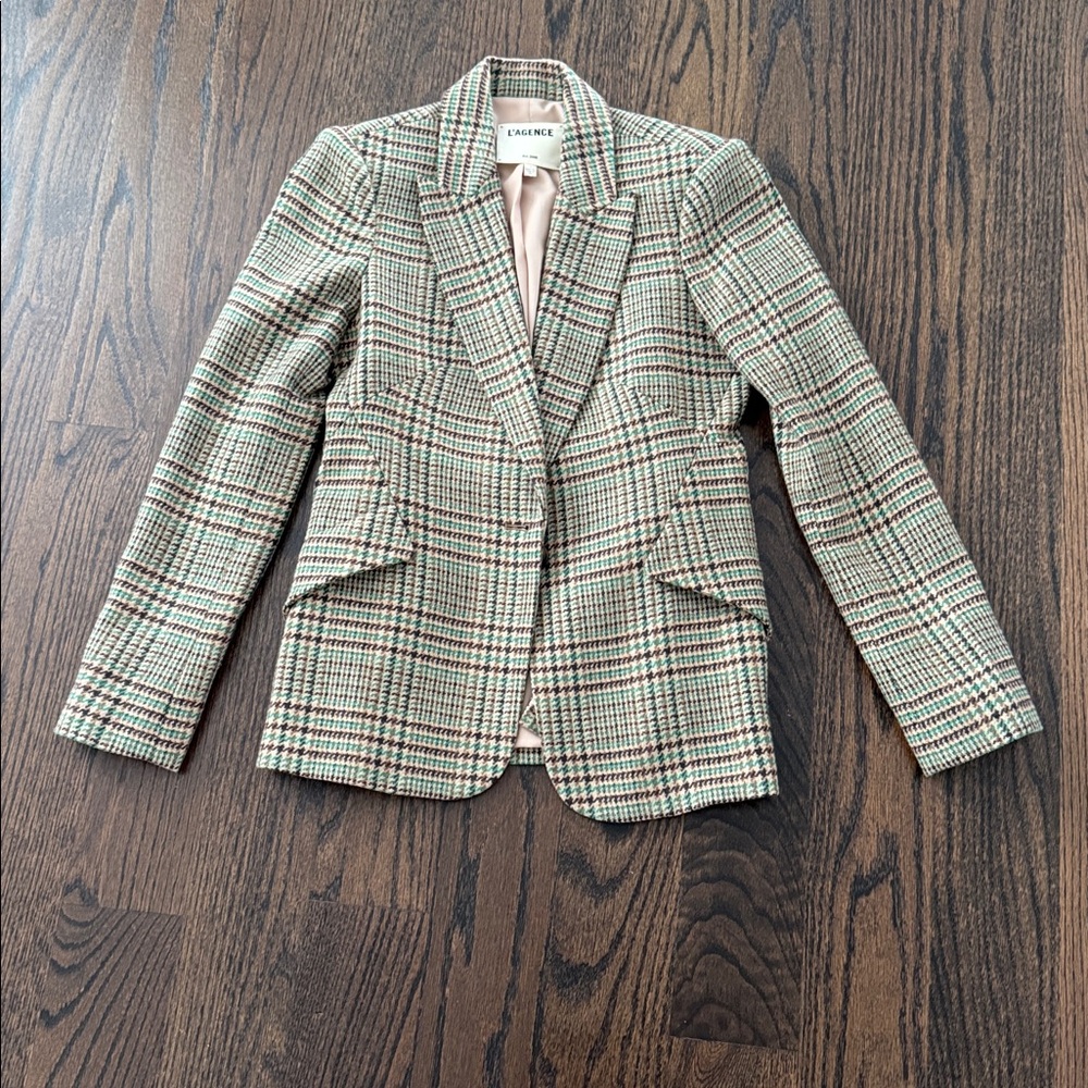 L’agence Multicolor Checkered Blazer
Like new
Size 2